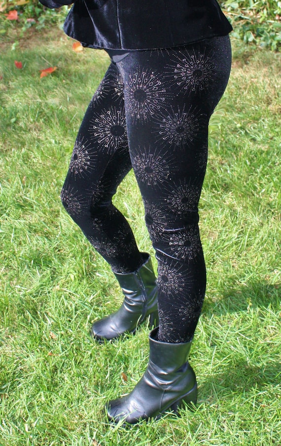 Glitter velvet leggings hotsell