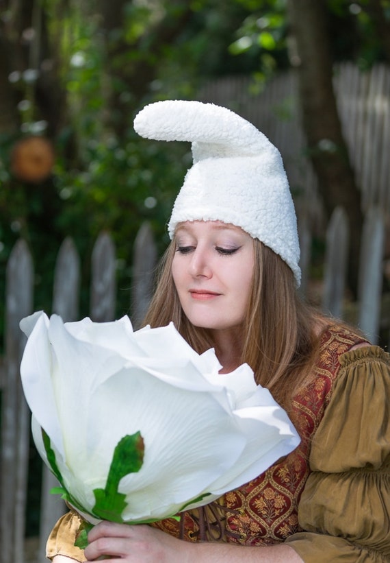 Gnome Hat Adult White Gnome Hat Adult White