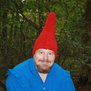 Gnome Hat Adult size Ready to ship Red image 2