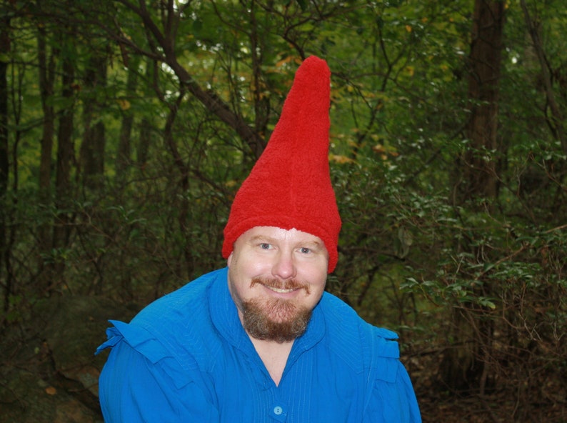 Gnome Hat Adult size Ready to ship Red image 2