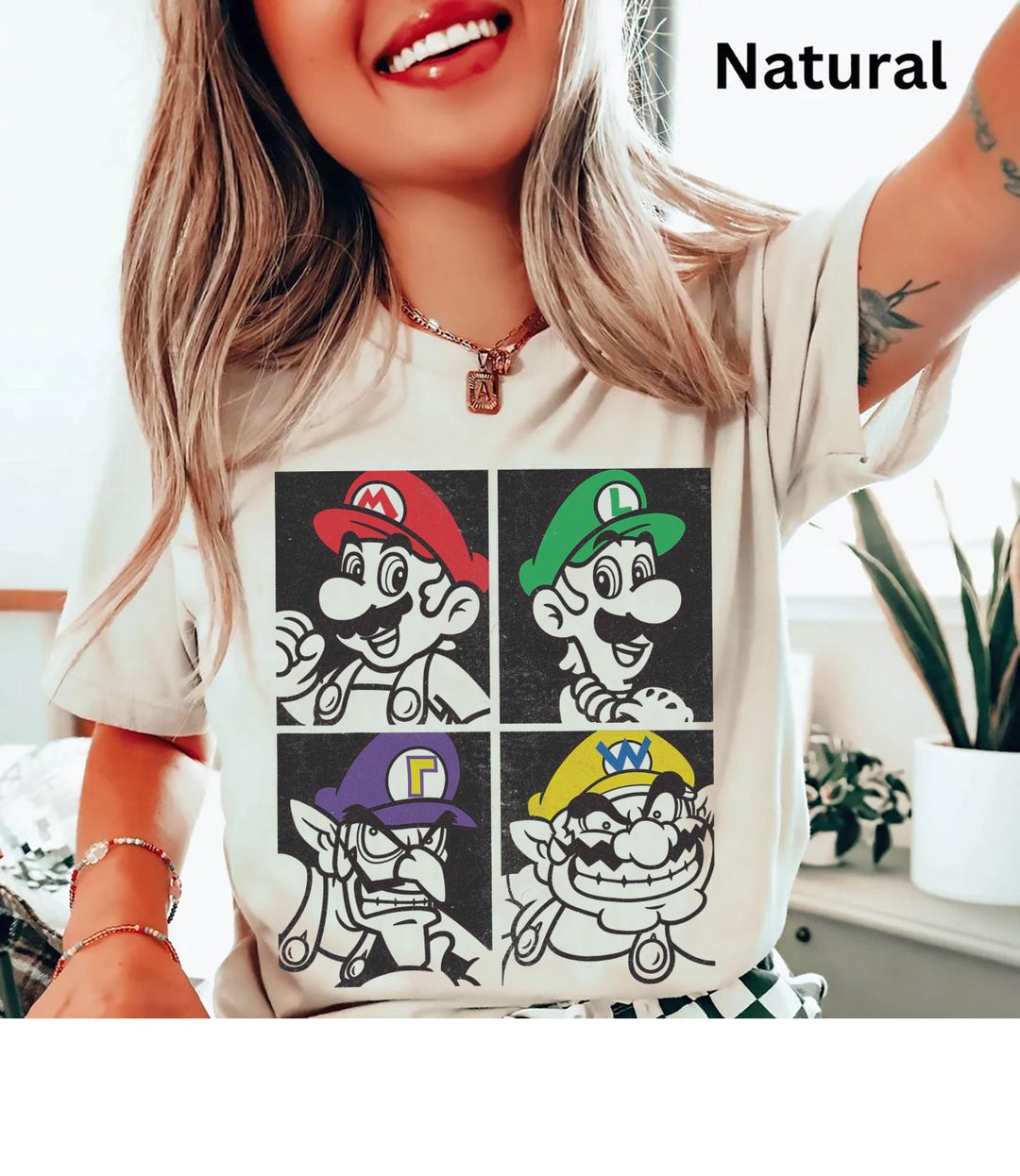 Nintendo Super Mario Mario Luigi Wario Waluigi Box Up Sketch T Shirt Il Rj9i 