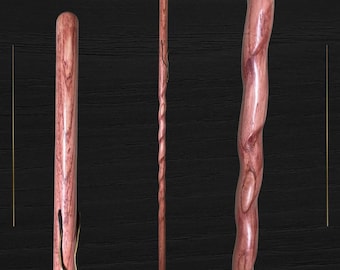 Cherry Stained Oak Spiral Hiking Stick