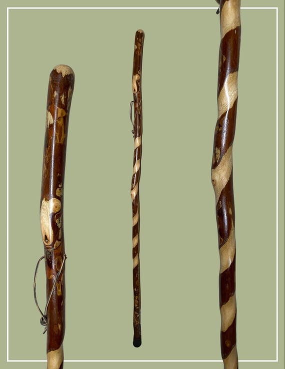 Elm Spiral Hiking Stick