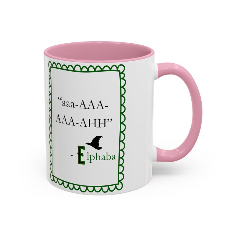 Wicked Inspired Mug Funny Elphaba Gift Humor cup Broadway Musical Two Tone Wicked Witch image 9