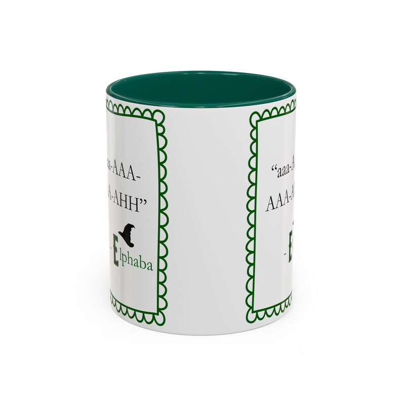 Wicked Inspired Mug Funny Elphaba Gift Humor cup Broadway Musical Two Tone Wicked Witch image 6