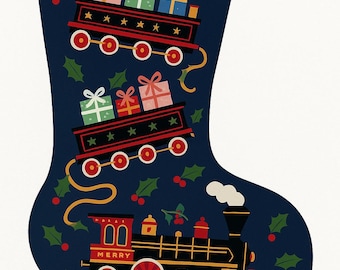 Needlepoint stocking design template