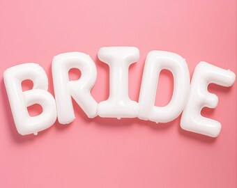 Giant Bride Balloons White - 40 Inch | Bachelorette Party Decorations | White Bride Balloon for Bridal Shower Decorations