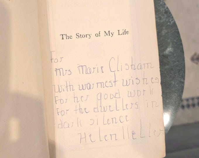 Featured listing image: INSCRIBED Helen Keller *Association Copy*, "Story of My Life." 1924
