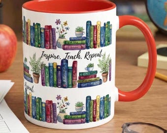 Custom Teacher Mug Book Lover Mug Book Club Gift For Teacher Appreciation Mug Librarian Mug Teacher Coffee Mug Gift For Reader Bookworm Mug