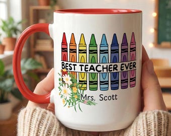 Personalized Teacher Mug Gift For Teacher Appreciation Gift Custom Teacher Gift Best Teacher Ever Teacher Coffee Mug Teacher Coffee Cup
