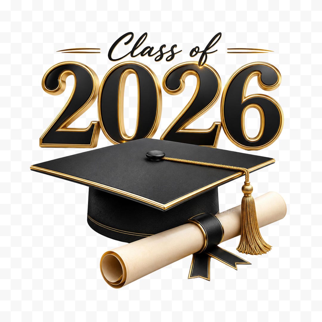 Class of 2026 Png, Black Gold Graduation Cap Design, Cap Design PNG ...