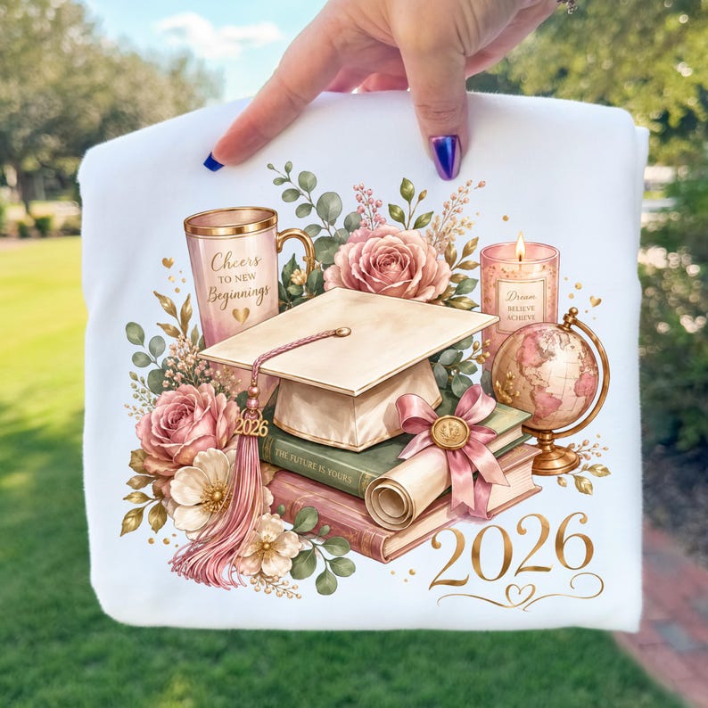 Class of 2026 Graduation PNG, Pink Floral Graduation Design, Graduation ...