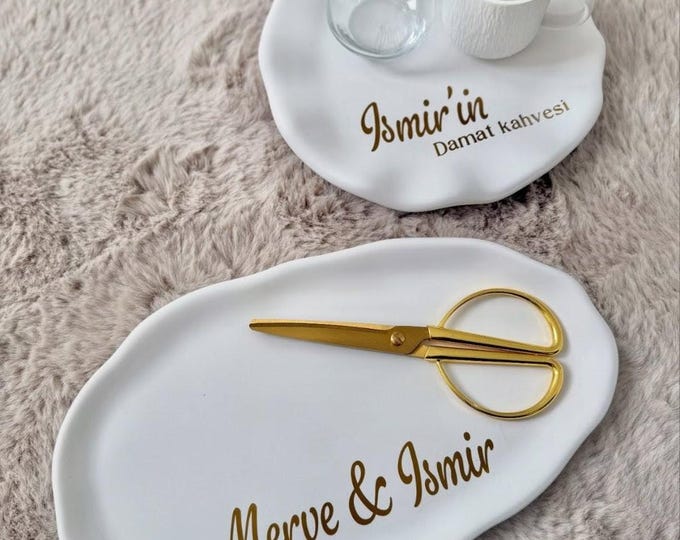 Featured listing image: Damat Kahvesi Sticker | Personalized Vinyl Text | Groom Coffee Sticker | Name Sticker for Engagement Party / Söz / Nişan