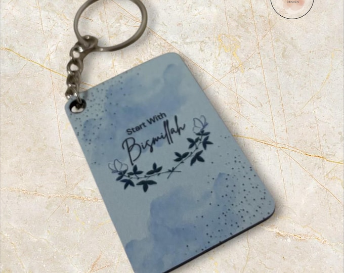 Featured listing image: Start with Bismillah – Islamic Keychain
