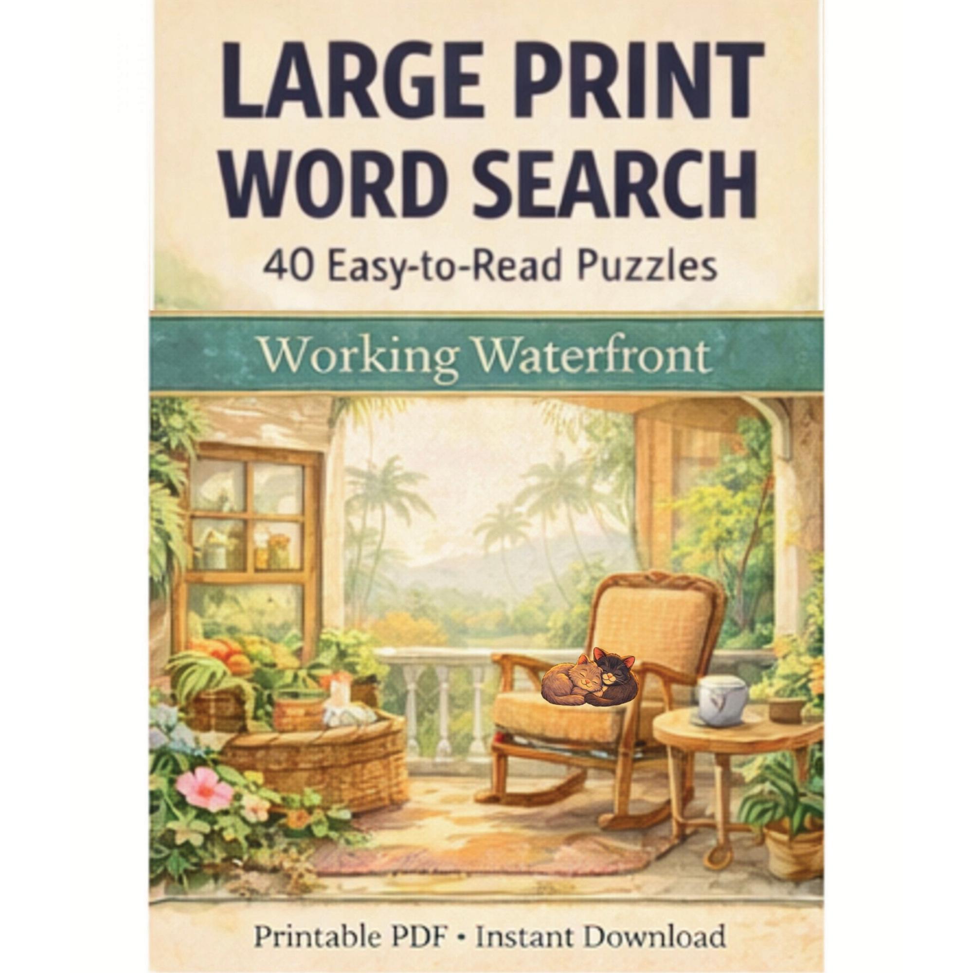 Large Print Word Search Printable | 40 Word Search Puzzles | Instant ...