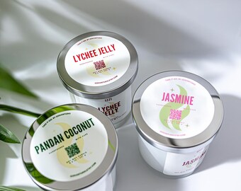 Filipino Inspired Soy Wax Candle | Pandan Jasmine Ube Yuzu Lychee Cozy Home Fragrance 8.5oz