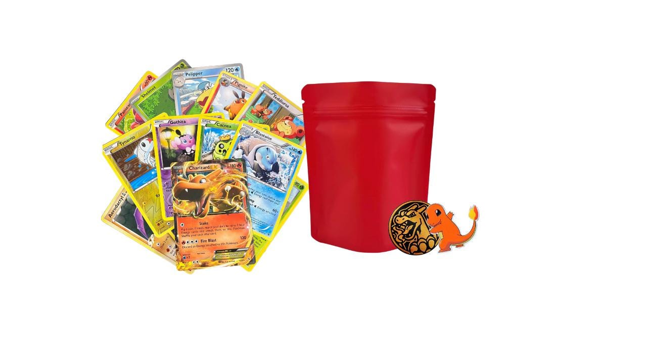 Pokmon Trading Card Surprise Pack 50 Cards Includes Ultra Rare, Holo Rares, Sticker & Collectible Coin Resealable Booster Style Gift - Etsy Pokmon Trading Card Surprise Pack 50 Cards Includes Ultra Rare, Holo Rares, Sticker & Collectible Coin Resealable Booster Style Gift - Etsy