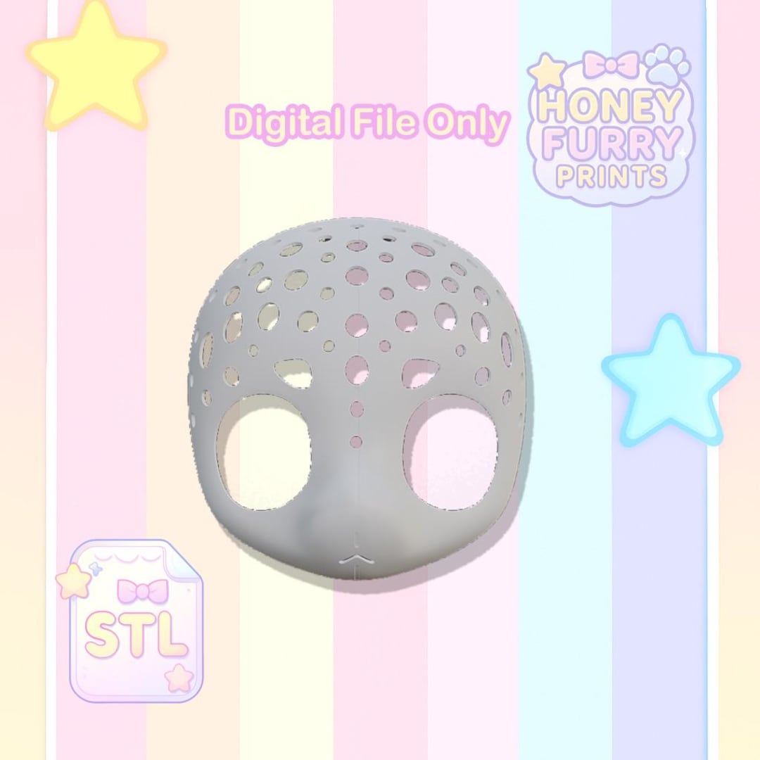 3D Printable Fursuit Head Base STL File Kemono Kigurumi Cosplay Helmet ...