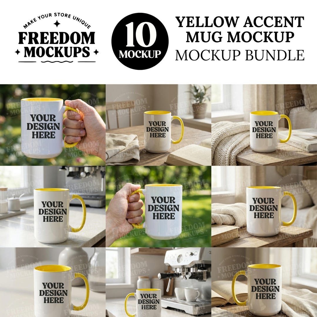 Yellow Accent Mug Mockup Bundle Coffee Mug Mockup Set Sublimation yellow-accent-mug-mockup-bundle-coffee-mug-mockup-set-sublimation