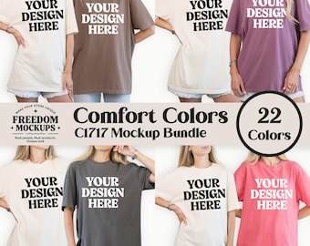 Comfort Colors C1717 Tshirt Mockup Bundle, Real Model Mockup, Trendy Bachelorette Double Mockup, C1717 Mockup Bach