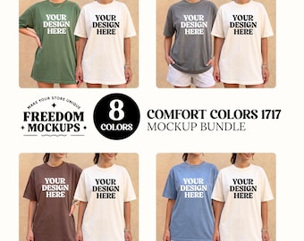 Comfort Colors 1717 Mockup Bundle, Matching Comfort Colors, Comfort Colors Mockup Bundle, Couples Mockup Shirt, CC1717 Couples