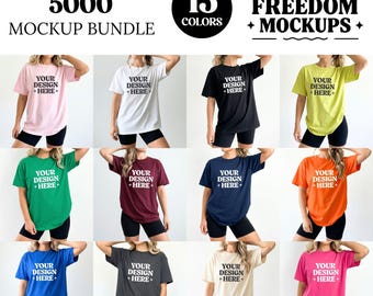 Gildan 5000 Studio Mockup Bundle, 15 Color Oversized Model Tshirt Mockup, Shirt Mockup Download, Whole Shop Mockup Bundle Etsy Seller POD