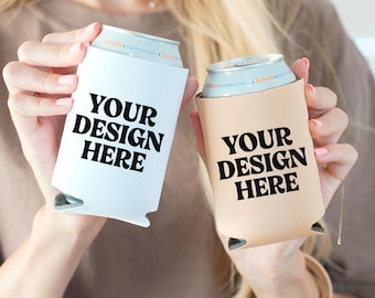 Can Cooler Mockup, Regular Can Cooler, Hand Holding Can Sleeve Mockup, Sublimation Mockup, Blank Can Cooler Mockup