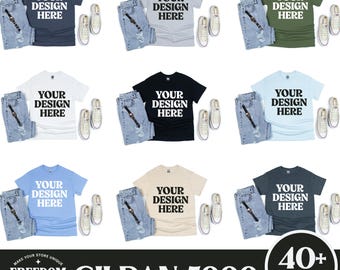 Gildan 5000 Shirt Mockup Bundle, G500 T-Shirt Mockup Bundle, Real Product, Neutral Simple Gildan 5000 Tee Shirt Mockup