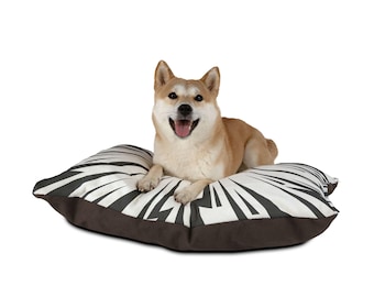 Lightning Burst Pet Bed | Electric Print, Coral Fleece Top