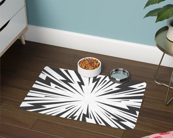 Lightning Burst Dog Mat pet food mat | non-slip feeder pad