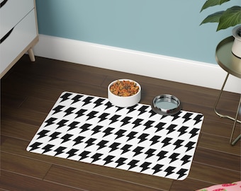 Lightning Bolt Pet Food Mat, Waterproof Non-Slip Dog Bowl Placemat