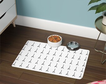 V Guitar Pet Feeding Mat | Rock and Roll Cat Dog Bowl