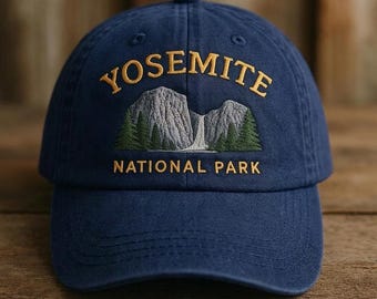 Custom National Park Mountain Embroidered Hat Outdoor Adventure Cap Hiking Gift Nature Lover Wilderness Travel Accessory