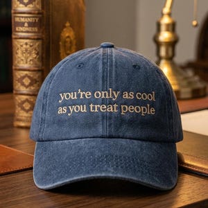 Custom Inspirational Quote Hat Embroidered Kindness Message Cap Positive Mindset Gift Motivational Everyday Baseball Hat