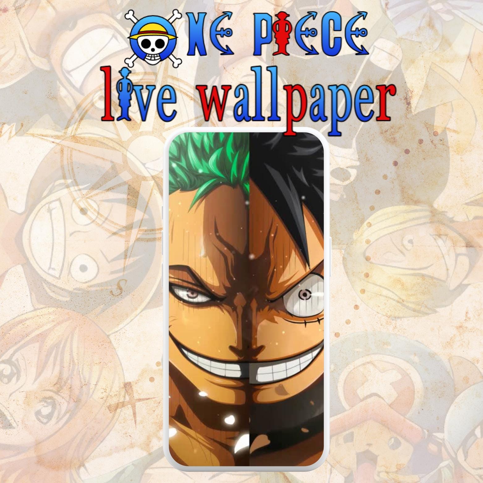 Phone wallpaper zoro - Etsy Polska, image size:1563x1563