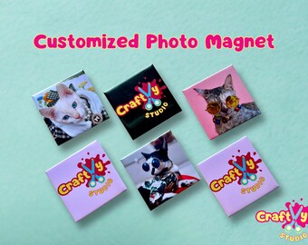 Gepersonaliseerde fotomagneten | Aangepaste vierkante aandenkens van 2 x 2