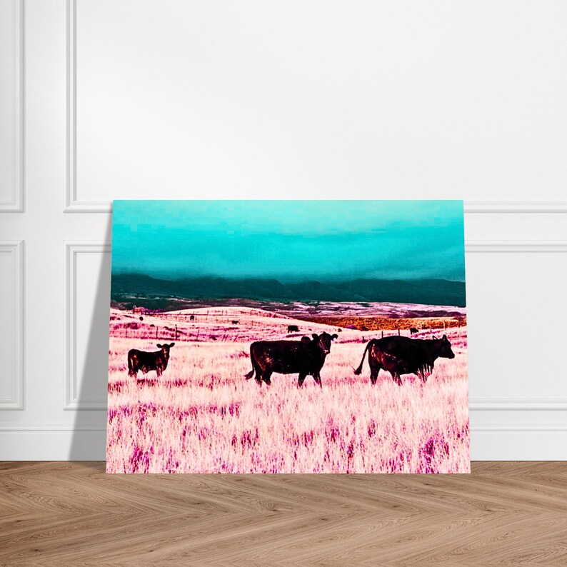 Abstract Cattle Photography Poster | Vibrant Wall Art | Premium Semi ...