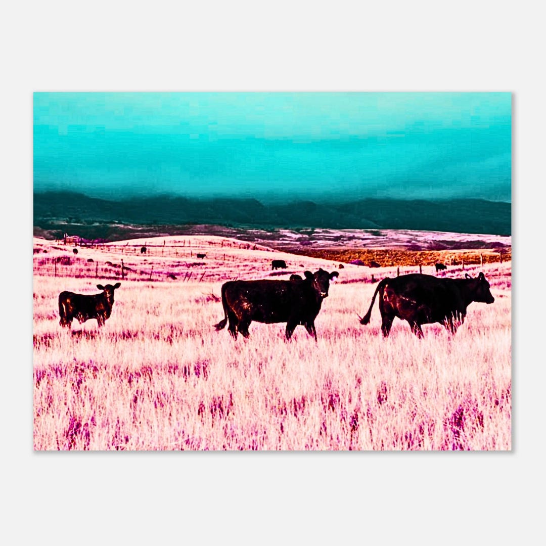 Abstract Cattle Photography Poster | Vibrant Wall Art | Premium Semi ...