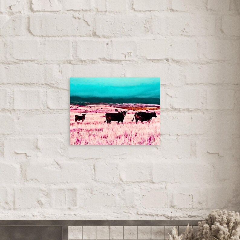 Abstract Cattle Photography Poster | Vibrant Wall Art | Premium Semi ...