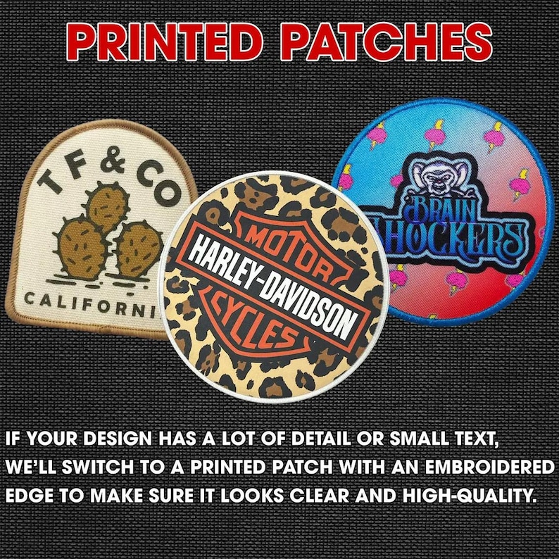 Custom Embroidered Patch Personalized Logo Patch Iron On, Sew On, Hook ...