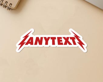 Custom Name Sticker, Personalized Rock Name Stickers Gift For Rock Fan Die Cut for Water Bottle, Tumbler, Laptop Gifts Him Her