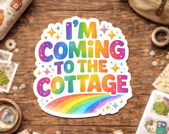 I’m Coming to the Cottage Sticker, Hollander&Rosanov, Gay Hockey Meme Vinyl Sticker, LGBT Hockey Romance Stickers Decal for Kindle Laptop
