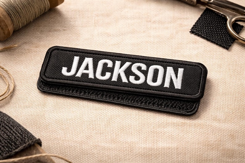 Custom Embroidered Name Patch Tag – Custom Embroidered Text Tag With ...