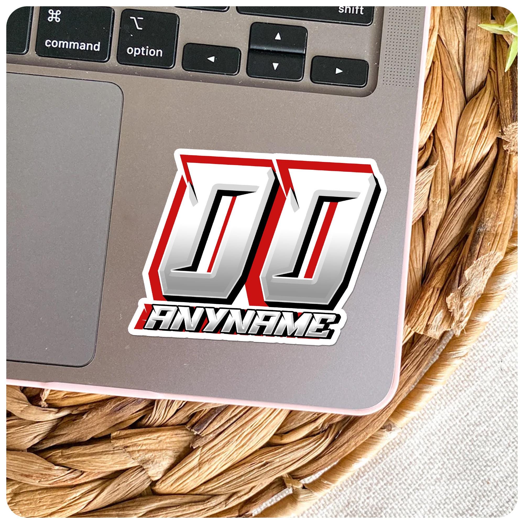 Custom Racing Sticker, Personalized Racing Number & Name Motocross Dirt ...