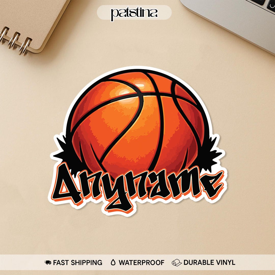 Custom Basketball Name Sticker, Personalized Basketball Sport Graffiti ...