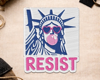 Resist Statue of Liberty Patch, Social Justice Protest Equality Embroidery Patch for Jacket Clothes Shirt Backpack Jean Gift