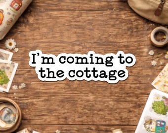 I’m Coming to the Cottage Sticker, Hollander&Rosanov, Gay Hockey Meme Vinyl Sticker, LGBT Hockey Romance Fandom Decal for Kindle Laptop