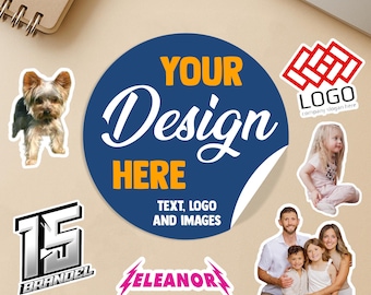 Custom Sticker – Personalized Logo, Photo, or Text Vinyl Stickers | Waterproof Printed Decal for Business, Gifts, or Personal Design