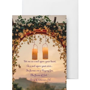 JW Anniversary Card - Two Candles - Song of Solomon 8:6
