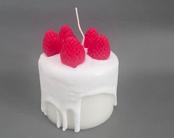 Strawberry shortcake candle